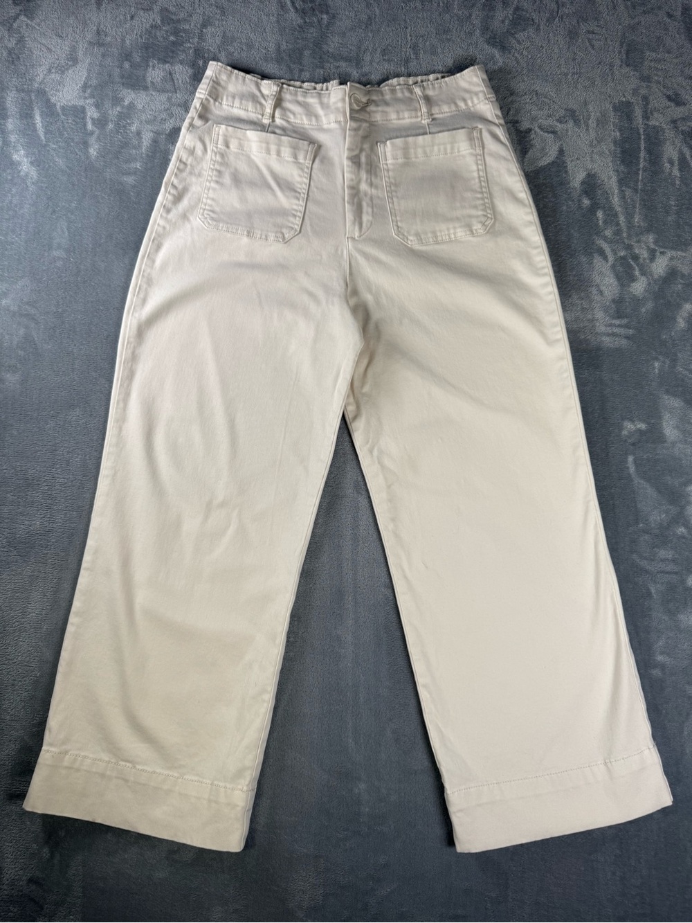 Bagatelle Collection High Rise Wide Leg Crop Pants Cream Size 12
